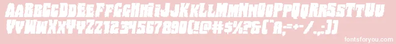 Bogbeastexpandital Font – White Fonts on Pink Background