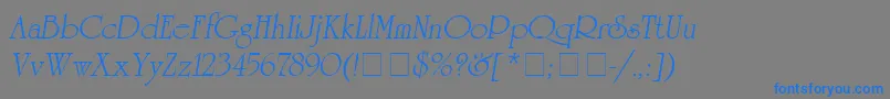 More about AgreverenceObliqueMedium Font AgreverenceObliqueMedium Font – Blue Fonts on Gray Background
