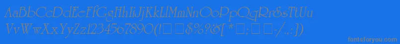 Saiba mais sobre a fonte AgreverenceObliqueMedium Fonte AgreverenceObliqueMedium – fontes cinzas em um fundo azul