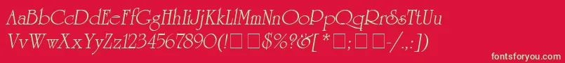 AgreverenceObliqueMedium Font – Green Fonts on Red Background