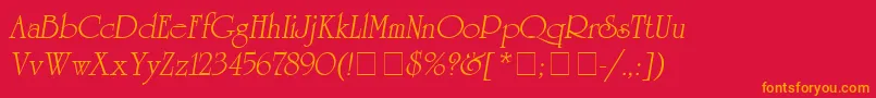 AgreverenceObliqueMedium Font – Orange Fonts on Red Background
