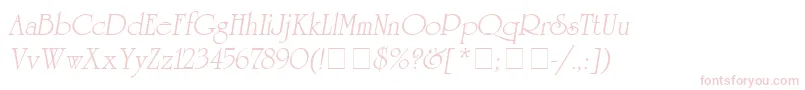 AgreverenceObliqueMedium Font – Pink Fonts on White Background