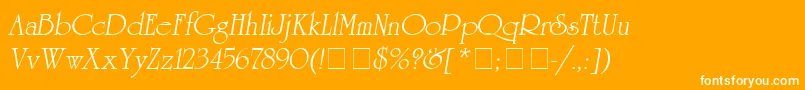 AgreverenceObliqueMedium Font – White Fonts on Orange Background