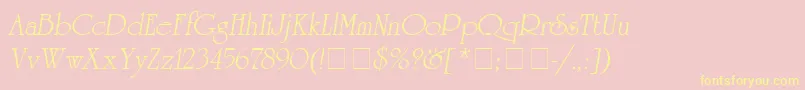 AgreverenceObliqueMedium Font – Yellow Fonts on Pink Background