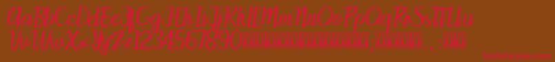 Patty Font – Red Fonts on Brown Background