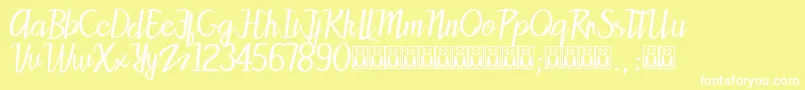 Шрифт Patty – белые шрифты на жёлтом фоне