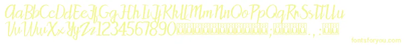 Шрифт Patty – жёлтые шрифты на белом фоне