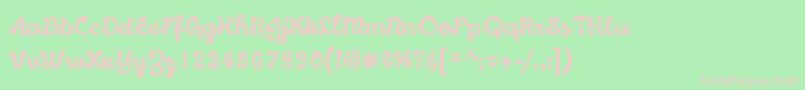 Knud Font – Pink Fonts on Green Background