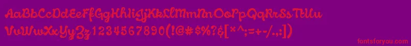 Knud Font – Red Fonts on Purple Background