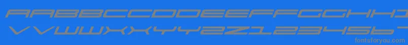Ultrav2i Font – Gray Fonts on Blue Background