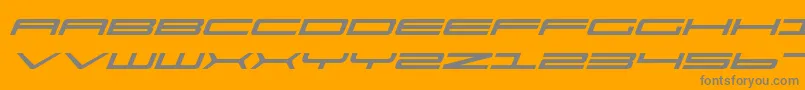 Ultrav2i-Schriftart – Graue Schriften auf orangefarbenem Hintergrund