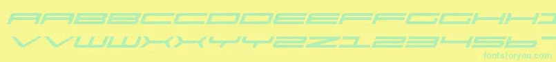 Ultrav2i Font – Green Fonts on Yellow Background