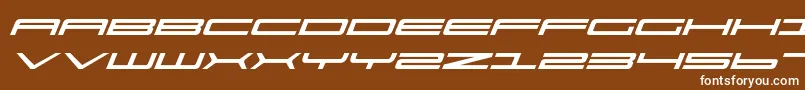 Ultrav2i Font – White Fonts on Brown Background