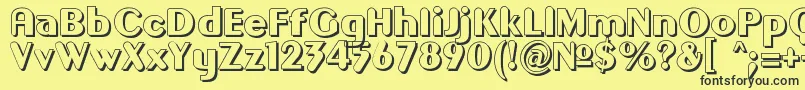 GilgongoOmbre Font – Black Fonts on Yellow Background