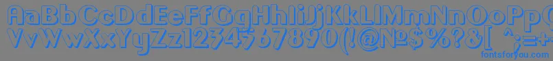 GilgongoOmbre Font – Blue Fonts on Gray Background