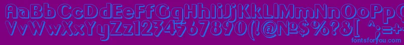 GilgongoOmbre Font – Blue Fonts on Purple Background