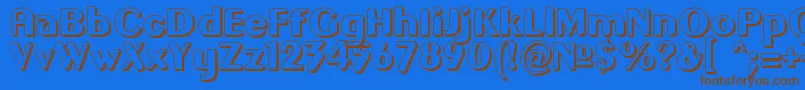 GilgongoOmbre Font – Brown Fonts on Blue Background