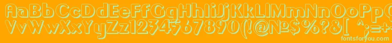GilgongoOmbre Font – Green Fonts on Orange Background