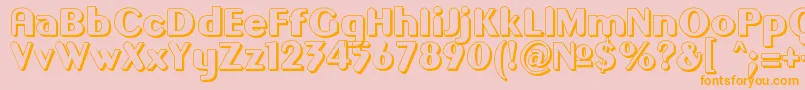 GilgongoOmbre Font – Orange Fonts on Pink Background