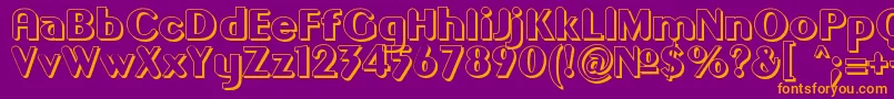 GilgongoOmbre Font – Orange Fonts on Purple Background