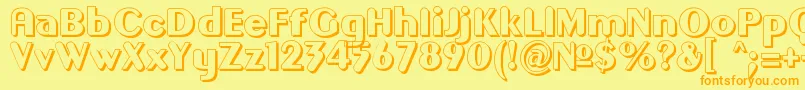 GilgongoOmbre Font – Orange Fonts on Yellow Background