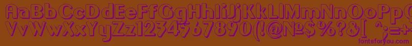 GilgongoOmbre Font – Purple Fonts on Brown Background