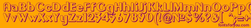 GilgongoOmbre Font – Purple Fonts on Orange Background