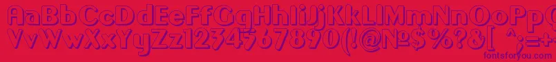 GilgongoOmbre Font – Purple Fonts on Red Background