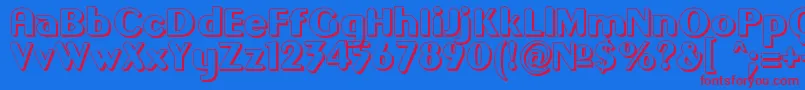 GilgongoOmbre Font – Red Fonts on Blue Background