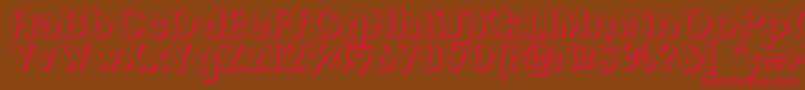 GilgongoOmbre Font – Red Fonts on Brown Background