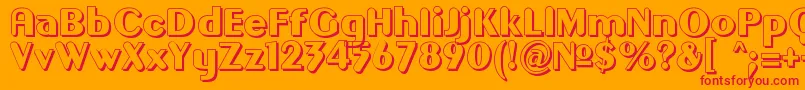 GilgongoOmbre Font – Red Fonts on Orange Background