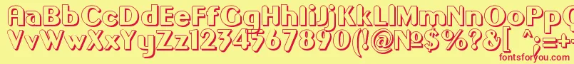 GilgongoOmbre Font – Red Fonts on Yellow Background