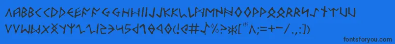 OdinsonLight Font – Black Fonts on Blue Background