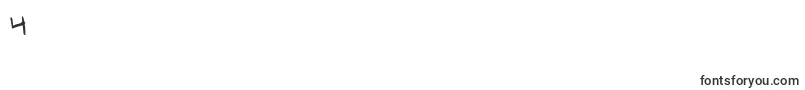 フォントOdinsonLight – フォント数字4