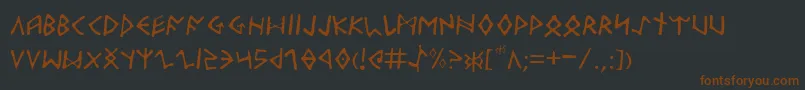 OdinsonLight Font – Brown Fonts on Black Background