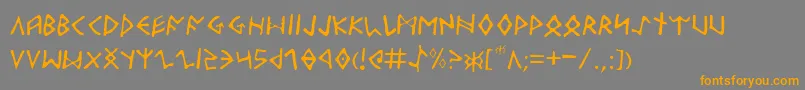 OdinsonLight Font – Orange Fonts on Gray Background