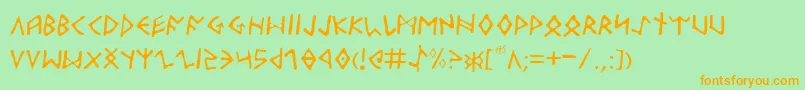 OdinsonLight Font – Orange Fonts on Green Background
