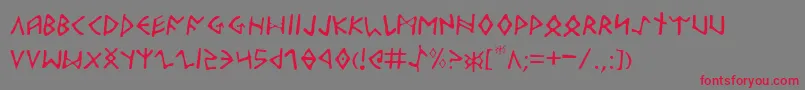 OdinsonLight Font – Red Fonts on Gray Background