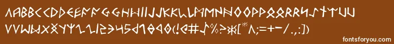 OdinsonLight Font – White Fonts on Brown Background