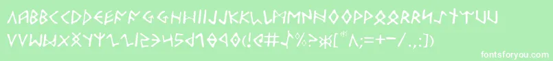 OdinsonLight Font – White Fonts on Green Background