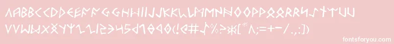 OdinsonLight Font – White Fonts on Pink Background