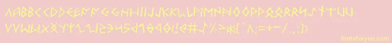 OdinsonLight Font – Yellow Fonts on Pink Background