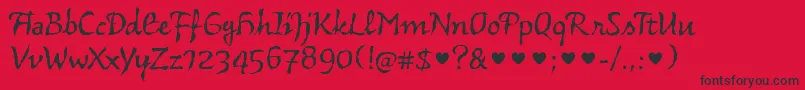 VidokfyRegularXs Font – Black Fonts on Red Background