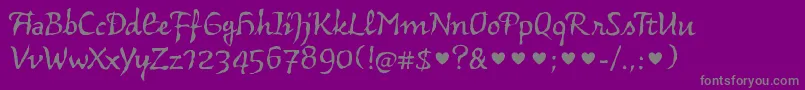 Police VidokfyRegularXs – polices grises sur fond violet