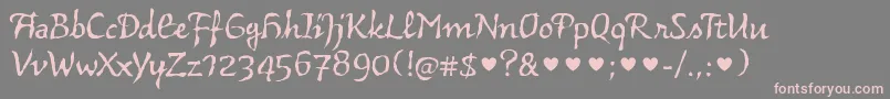 VidokfyRegularXs Font – Pink Fonts on Gray Background