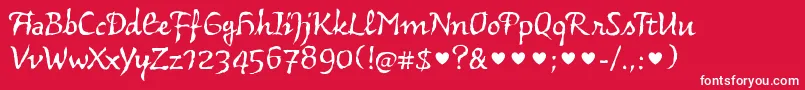 VidokfyRegularXs Font – White Fonts on Red Background
