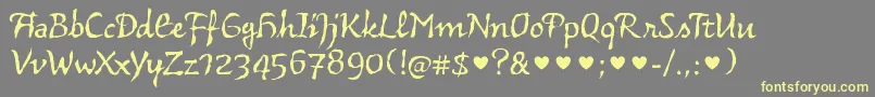 VidokfyRegularXs Font – Yellow Fonts on Gray Background