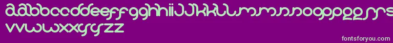 Polysoup Font – Green Fonts on Purple Background