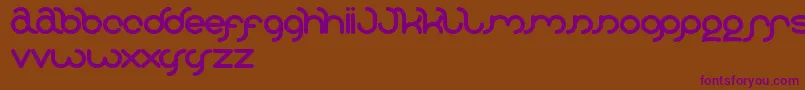 Polysoup Font – Purple Fonts on Brown Background