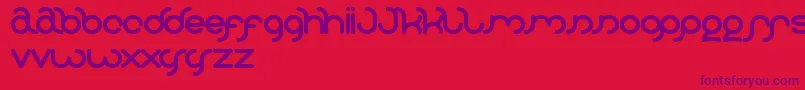 Polysoup Font – Purple Fonts on Red Background